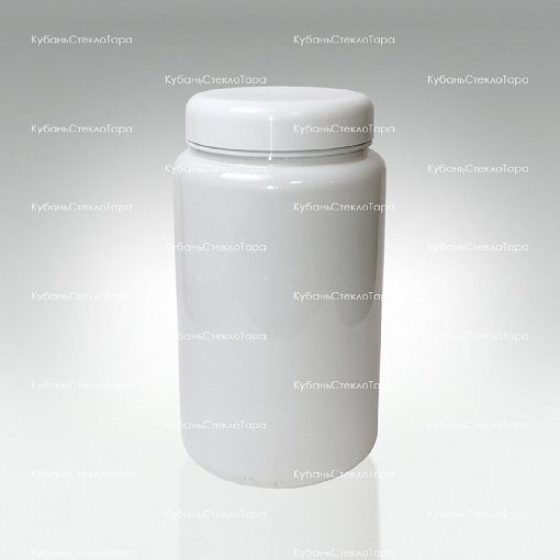 Банка 2 л (100) пластик белая с крышкой (Б-Б-2000) оптом и по оптовым ценам в Сочи