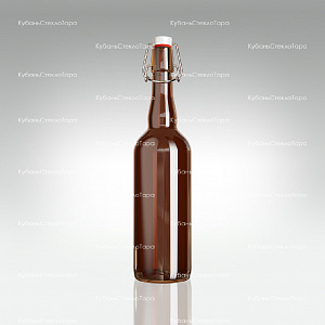 Бутылка «Бугельная» 0,750 л. (Коричневая) стеклянная с пробкой оптом и по оптовым ценам в Сочи