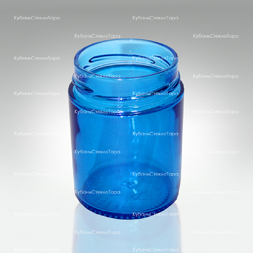 Стеклобанка 0,250 ТВИСТ (66) Deeр Ровная (синяя) банка стеклянная оптом и по оптовым ценам в Сочи