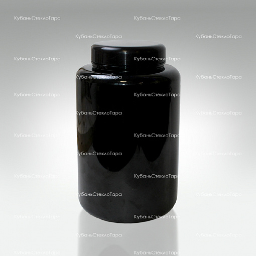 Банка 3 л (100) пластик черная с крышкой (Б-Ч-3000) оптом и по оптовым ценам в Сочи