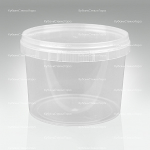 Ведро 0,55л прозрачное с крышкой пластик оптом и по оптовым ценам в Сочи