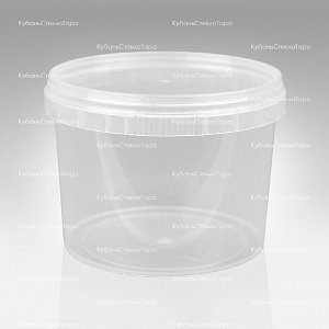 Ведро 0,55л прозрачное с крышкой пластик оптом и по оптовым ценам в Сочи