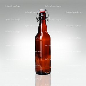 Бутылка «Бугельная» 0,500 л. (Коричневая) стеклянная с пробкой оптом и по оптовым ценам в Сочи