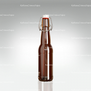 Бутылка «Бугельная» 0,330 л. (Коричневая) стеклянная с пробкой оптом и по оптовым ценам в Сочи