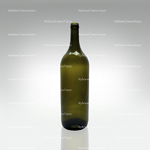 Бутылка 1,0  Бордо оливковая стекло оптом и по оптовым ценам в Сочи