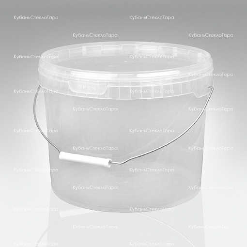 Ведро 11,0 л прозрачное пластик с метал.ручкой оптом и по оптовым ценам в Сочи