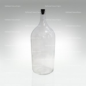 Бутыль 3,075 л "Четверть" стеклянный с пробкой оптом и по оптовым ценам в Сочи