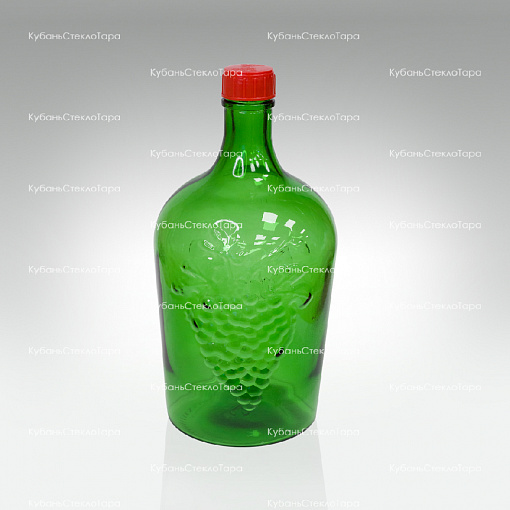 Винная бутылка 3 л (38) зеленая стекло оптом и по оптовым ценам в Сочи