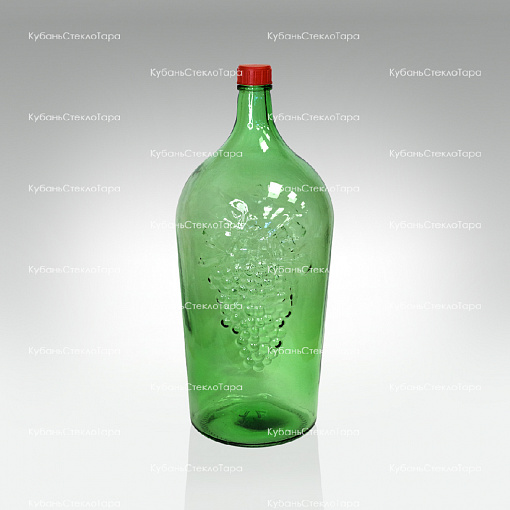 Бутыль 7,0 л "Симон" (38) стеклянный с крышкой зеленый оптом и по оптовым ценам в Сочи