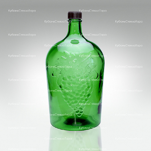 Винная бутылка 5 л (38) зеленая стекло оптом и по оптовым ценам в Сочи